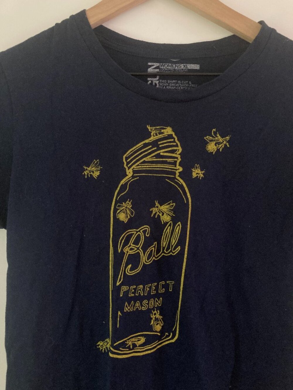 Ball Mason Jar Tee in Navy XL